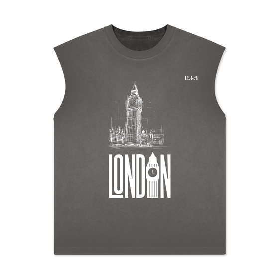 London Vintage Stone Wash Tank Top