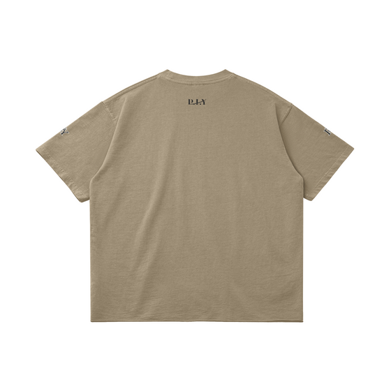 Lion Head Khaki Oversized T-Shirt